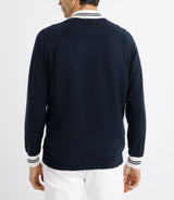 Pull gilet col teddy avec poches marine - IZAC