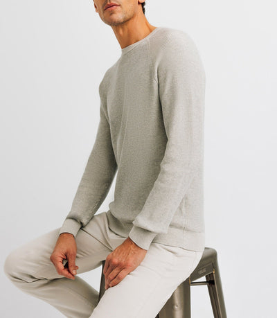 Pull col rond gris - IZAC