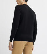 Pull col rond double fil noir - IZAC