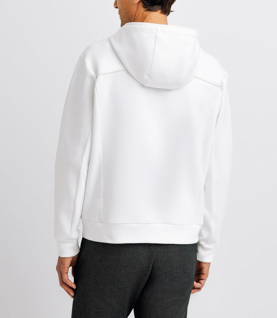 Pull sweat à capuche blanc