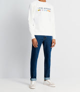 Sweatshirt with white flags