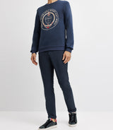 Sweatshirt with navy patch