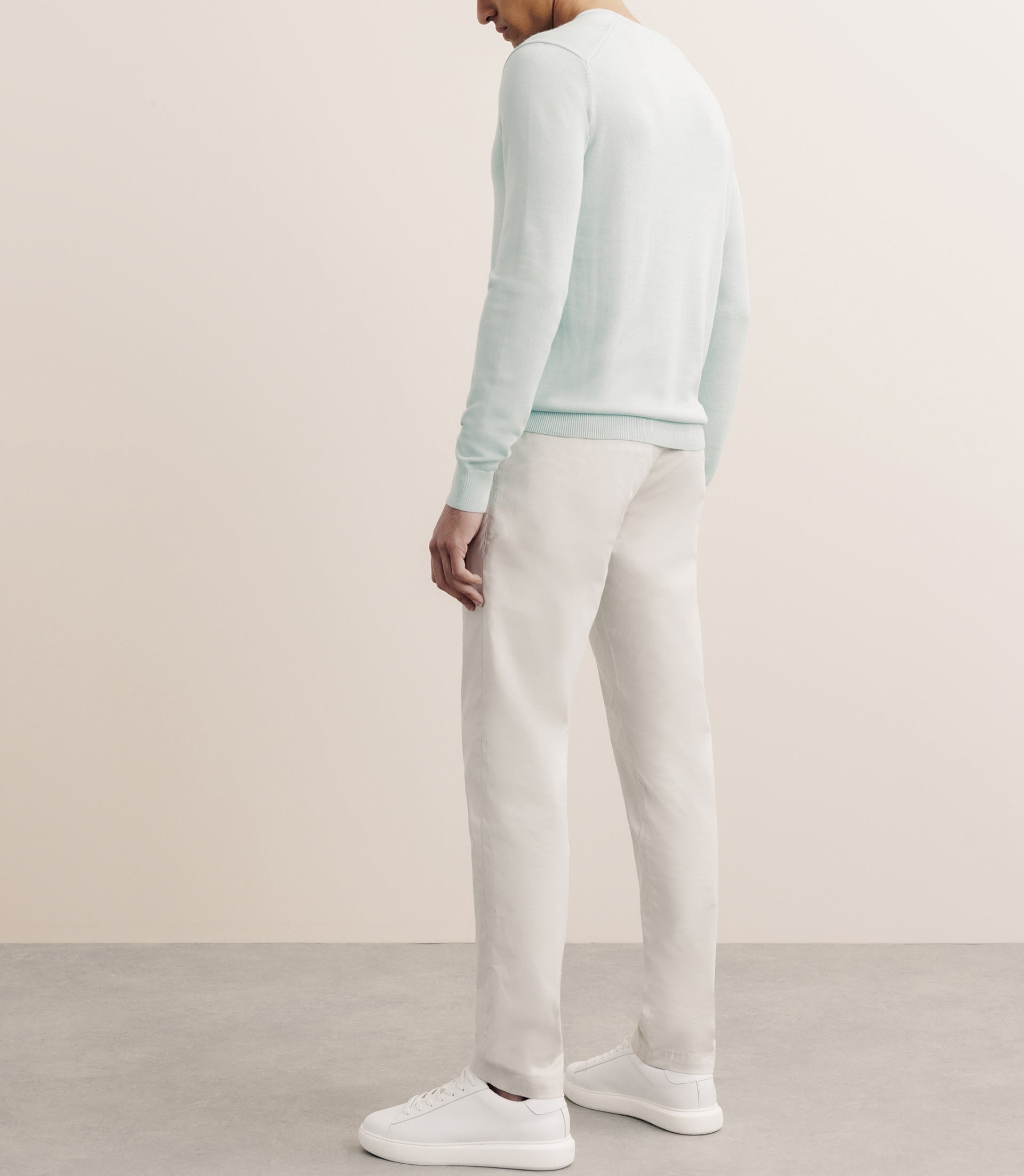 Green V -neck sweater