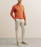 Pull col montant camionneur orange foncé - IZAC