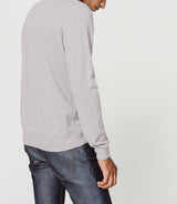 Light grey merino V-neck sweater