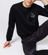 Navy blazon chest sweater