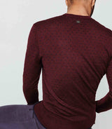 Pull motif all over bordeaux - IZAC