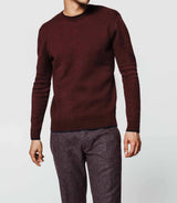 Round neck sweater burgundy