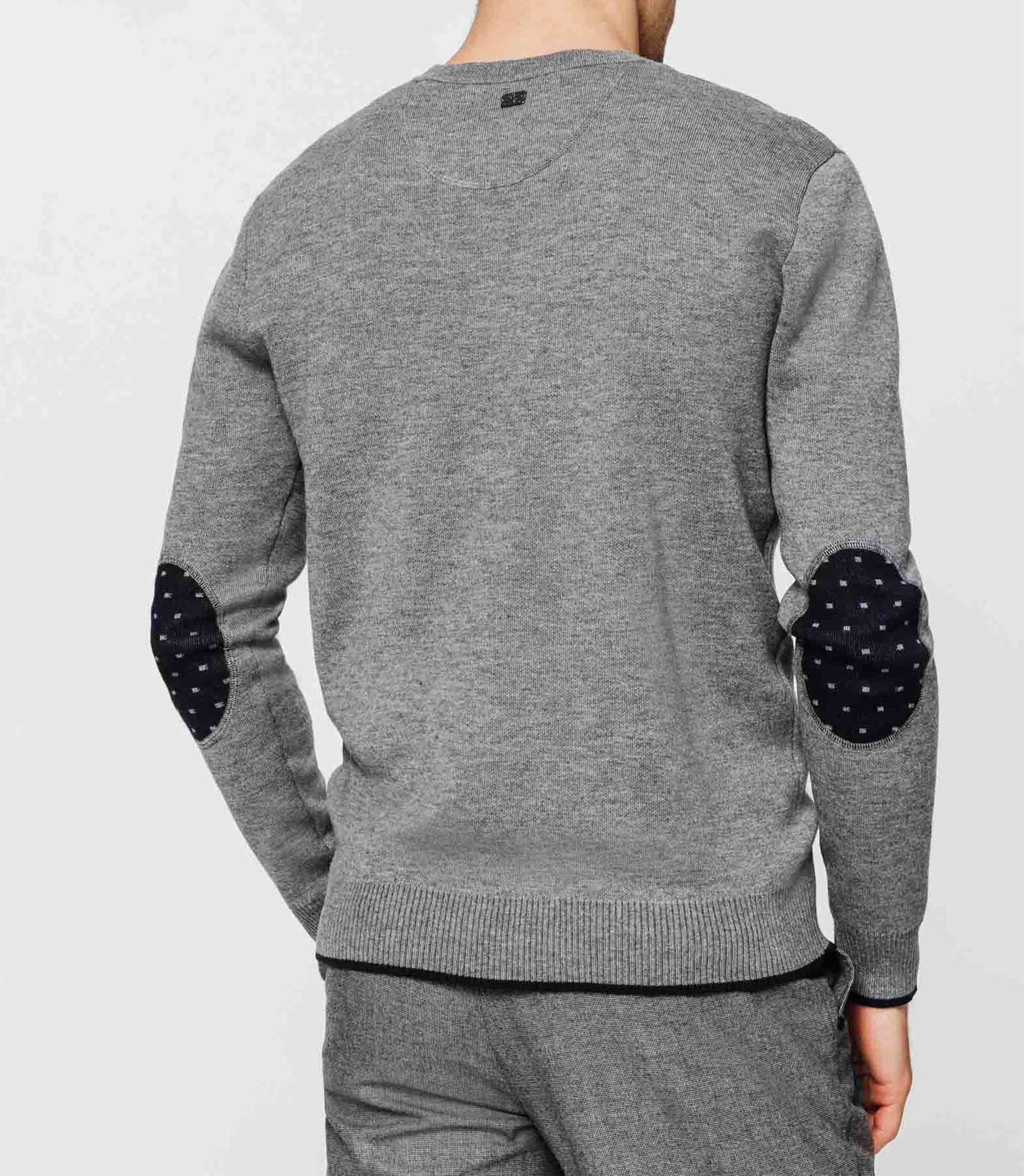 Pull col rond gris