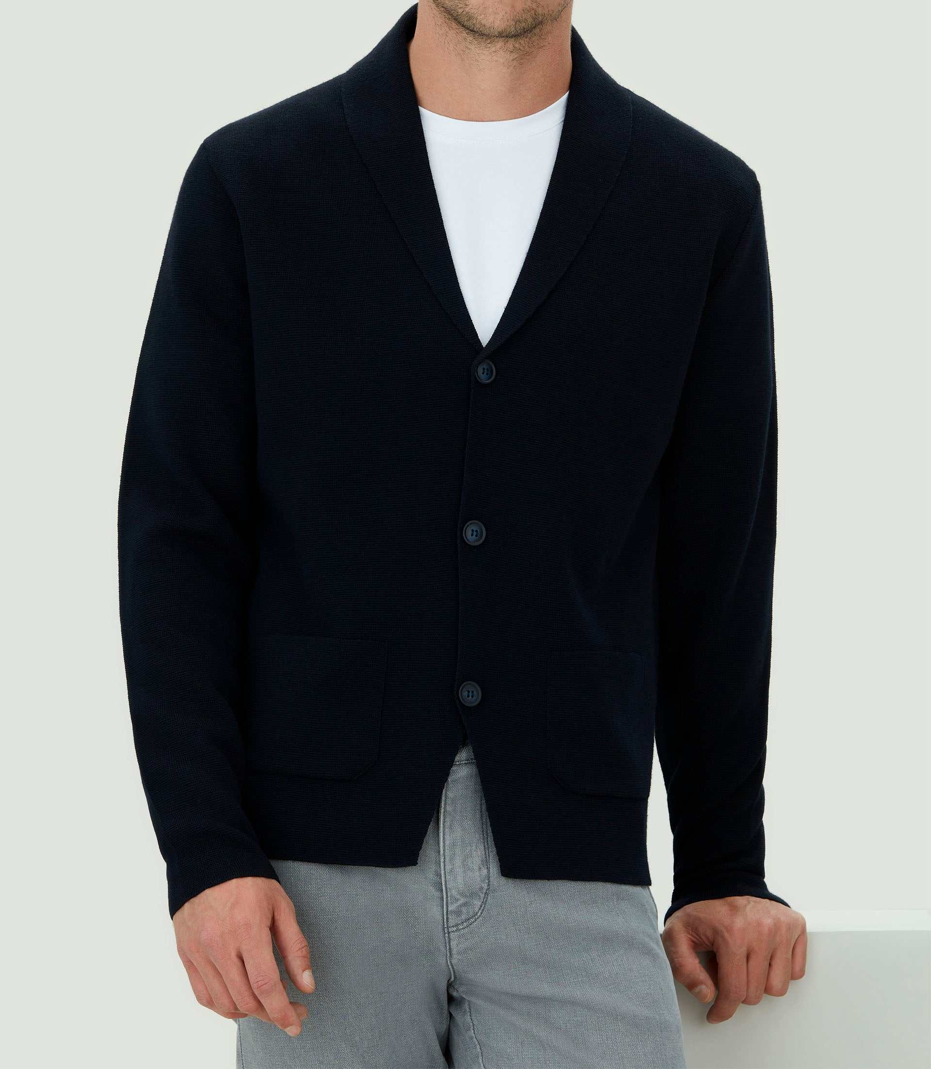 Lehny" navy knit jacket