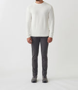 Sanka" ecru round neck sweater