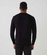 Pull col rond noir "Sergent" - IZAC