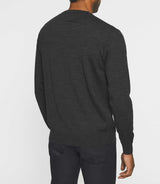 Round neck wool sweater grey anthracite BALDO