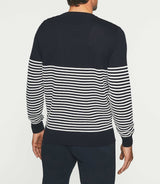 Navy wool striped sweater BARTOLO