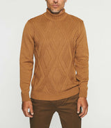 Pull col montant camel BELLINO