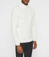 Ecru high neck sweater BELLINO