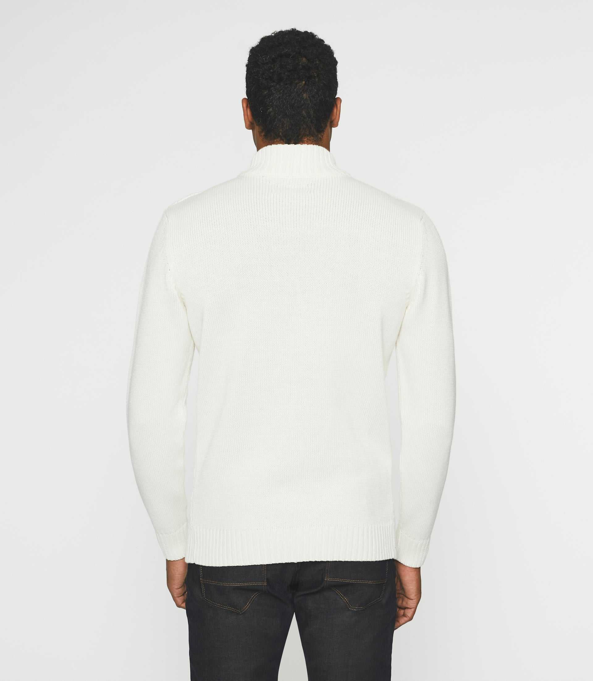 Ecru high neck sweater BELLINO