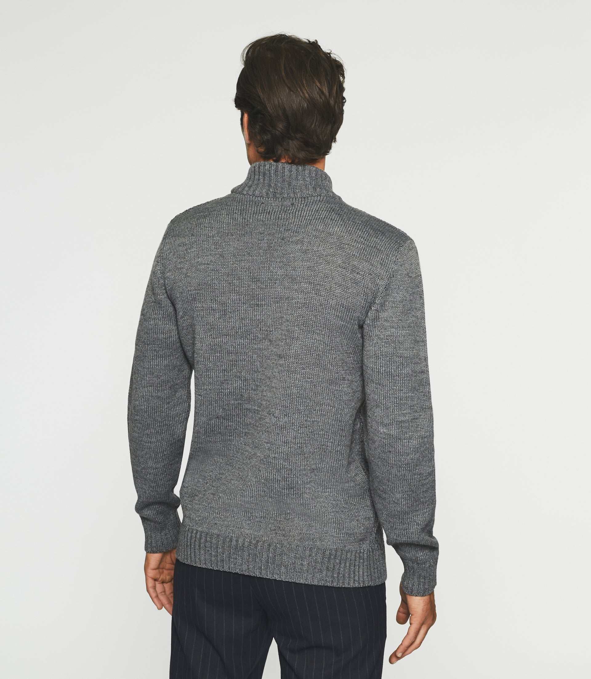 Grey high neck sweater BELLINO