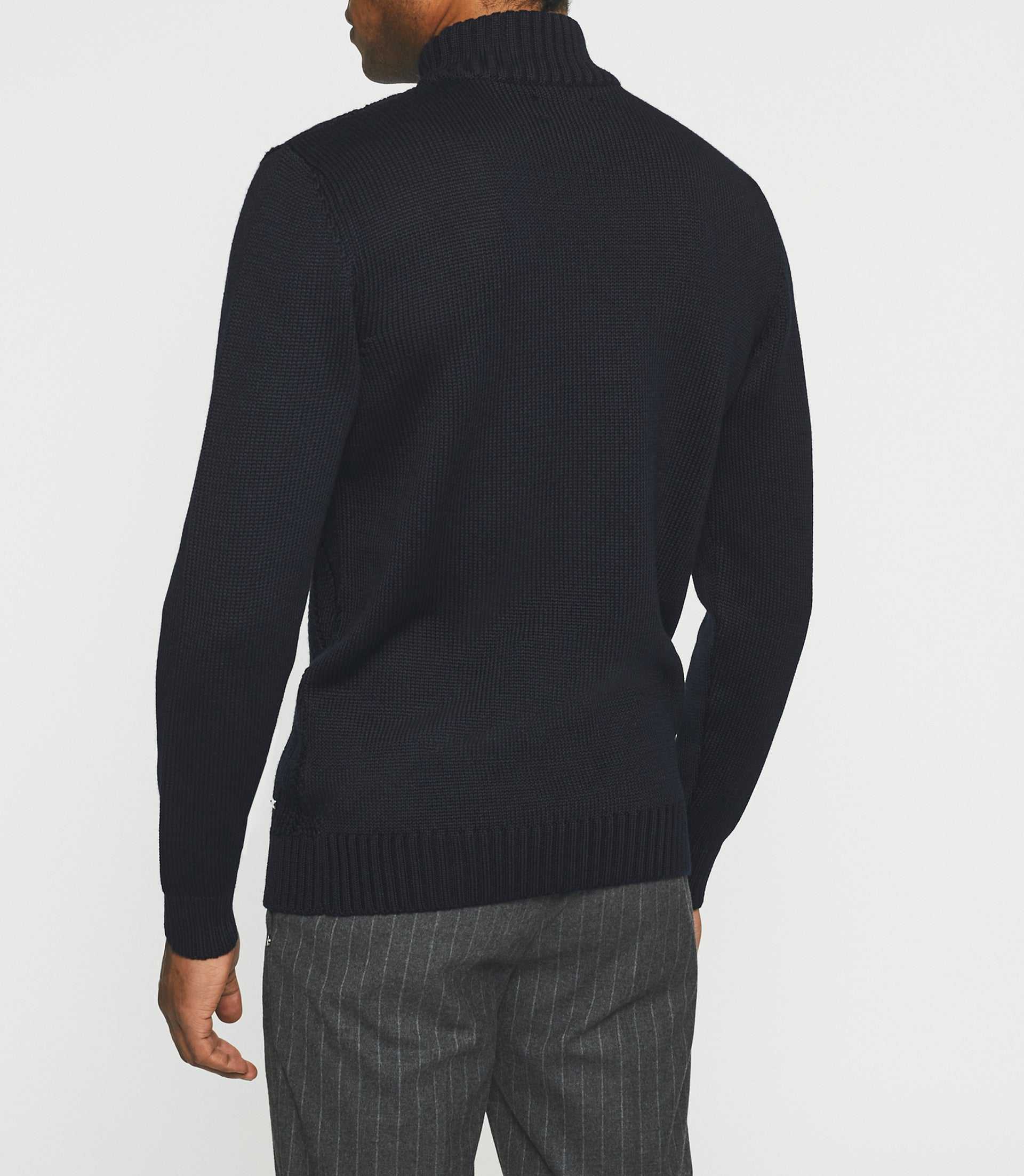 Navy high neck sweater BELLINO