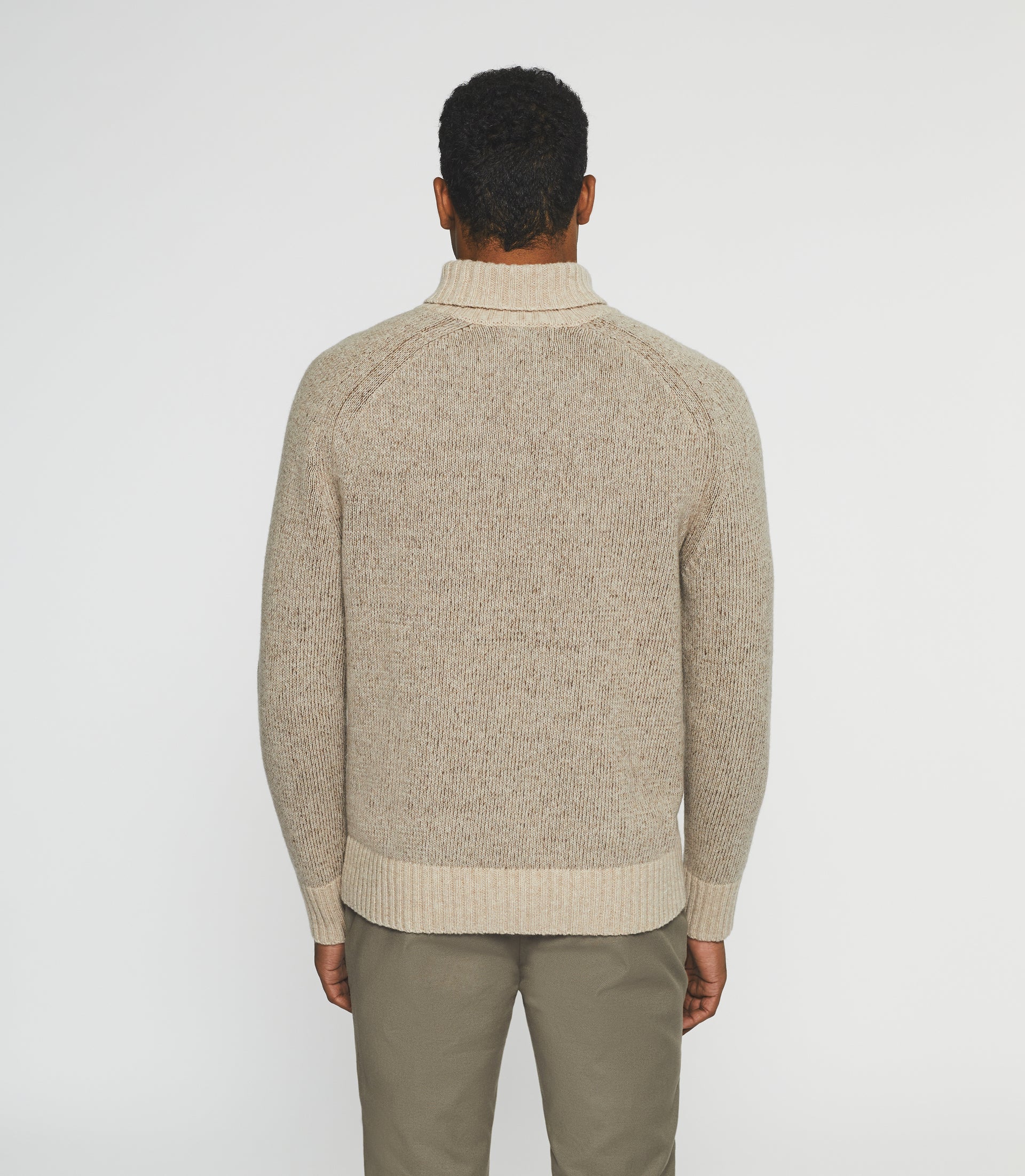 Beige wool turtleneck sweater BELMO