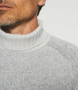 Wool turtleneck sweater grey mottled BELMO