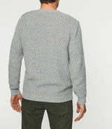 Pull col rond gris BELONI - IZAC