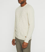 Pull col rond laine-cachemire beige BENITO