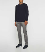 Navy wool-cashmere round neck sweater BENITO