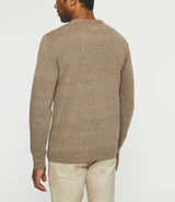 Pull col rond laine-cachemire marron BENITO