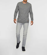 Pull col rond laine - cachemire gris BERTOLDO - IZAC