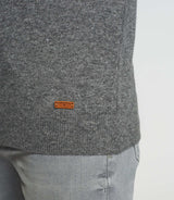 Pull col rond laine-cachemire gris BERTOLDO