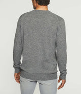 Pull col rond laine-cachemire gris BERTOLDO