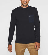 Pull col rond marine BRAD - IZAC