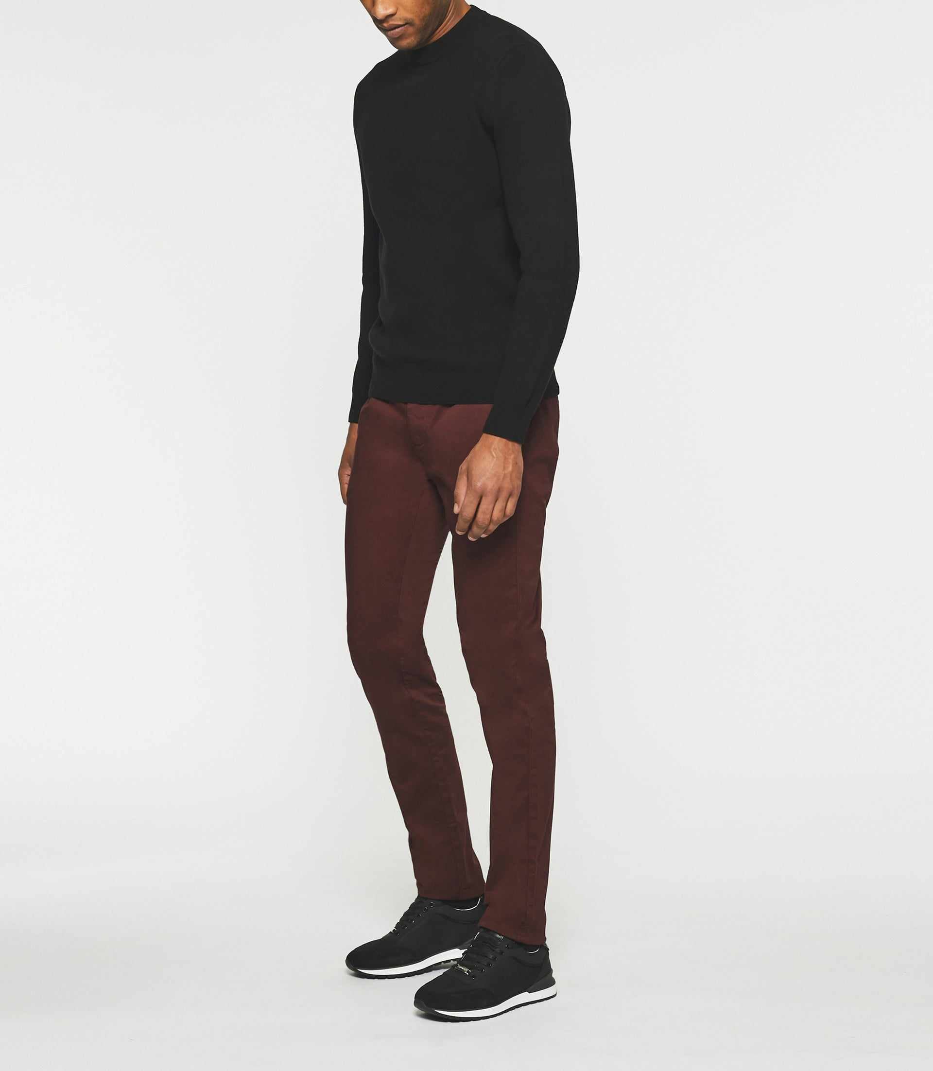 Pull col rond noir BRICE – IZAC