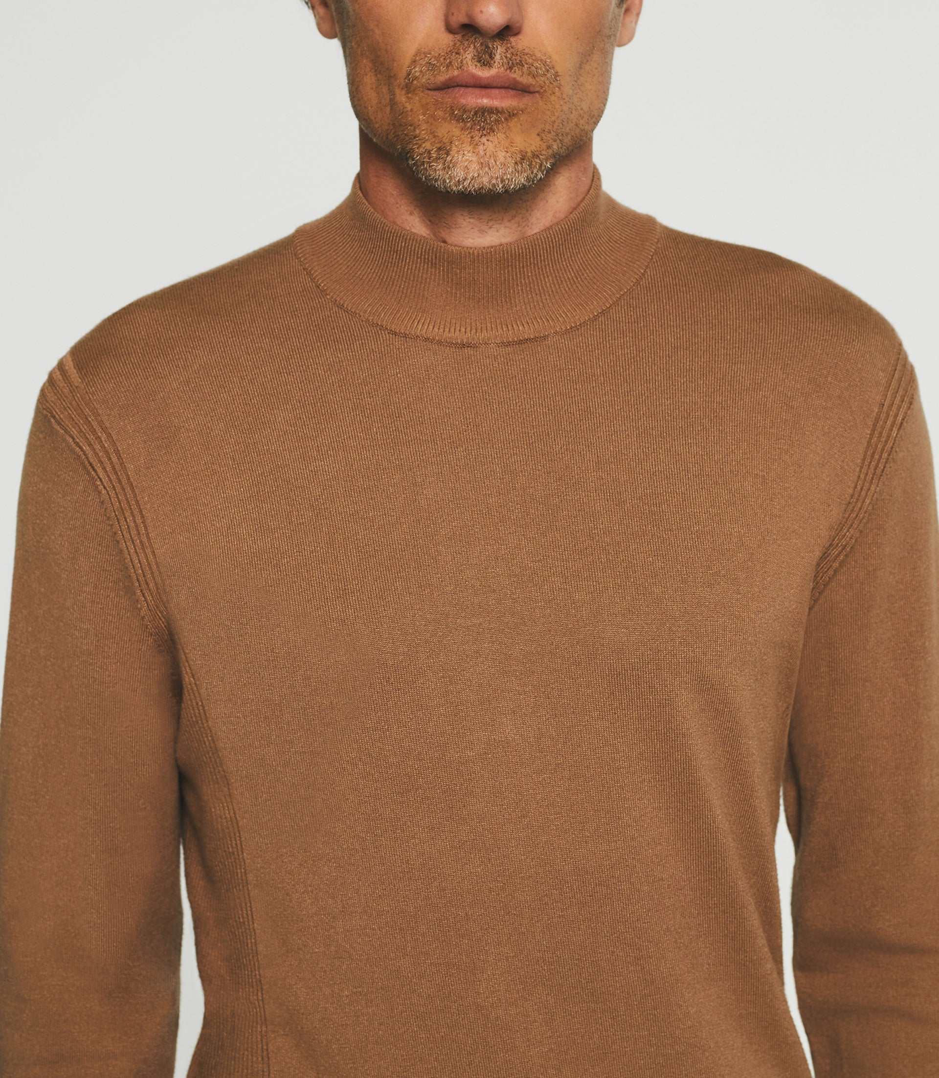 Pull col montant camel BYRON