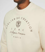 Sweat avec logo brodé écru SWBALI - IZAC