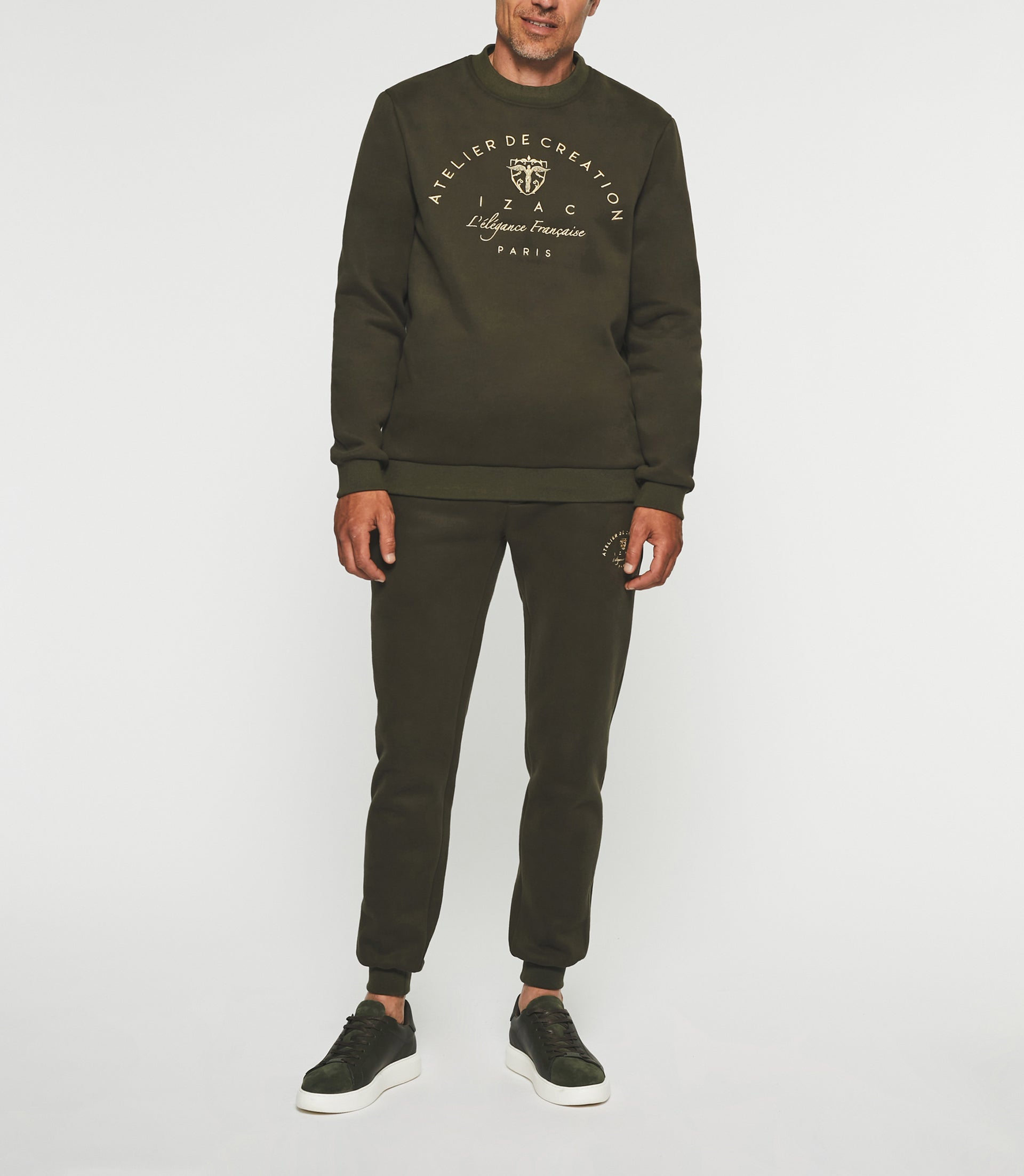 Sweatshirt with embroidered logo khaki SWBALI