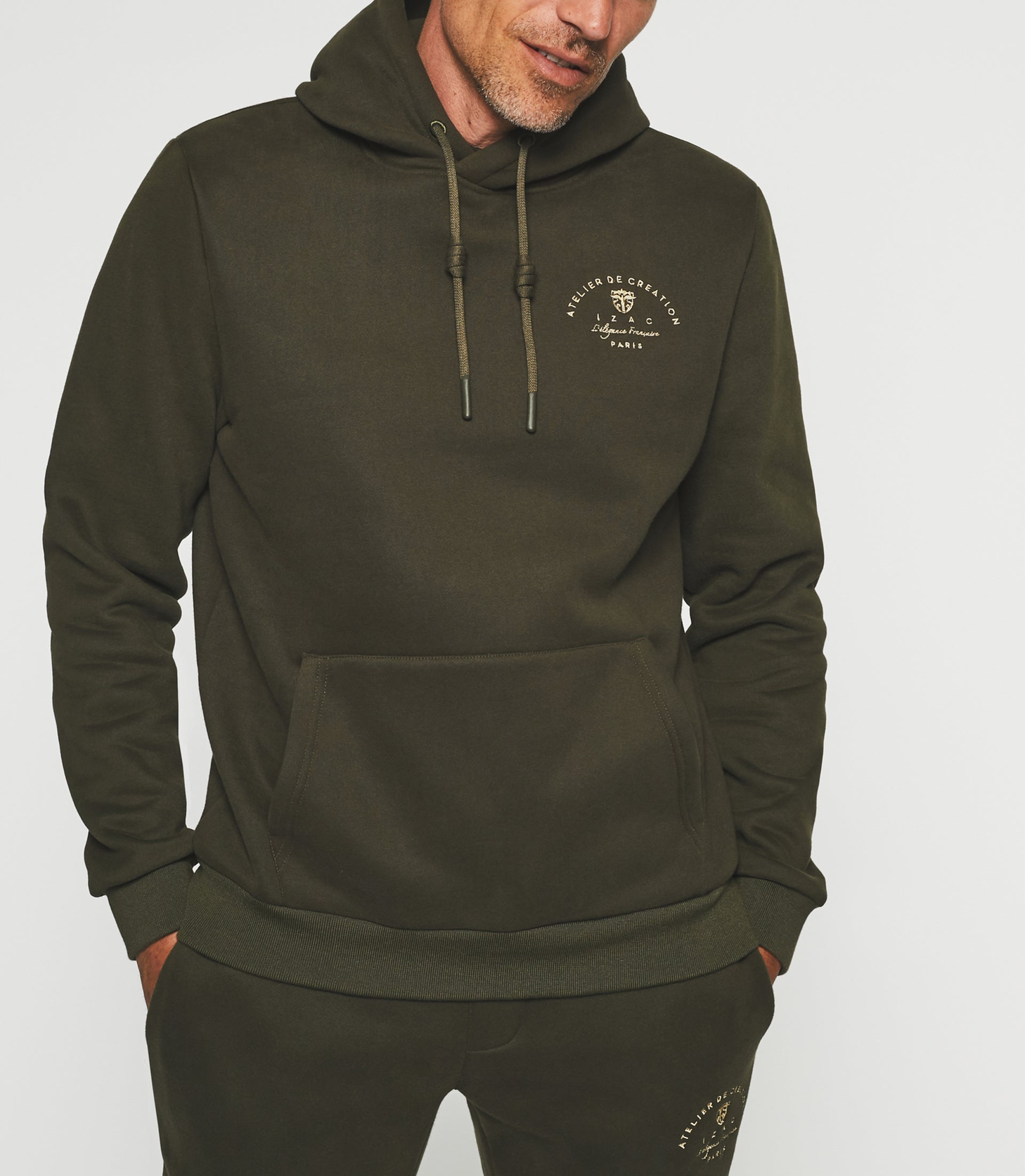 Plain khaki hoodie SWBAYA