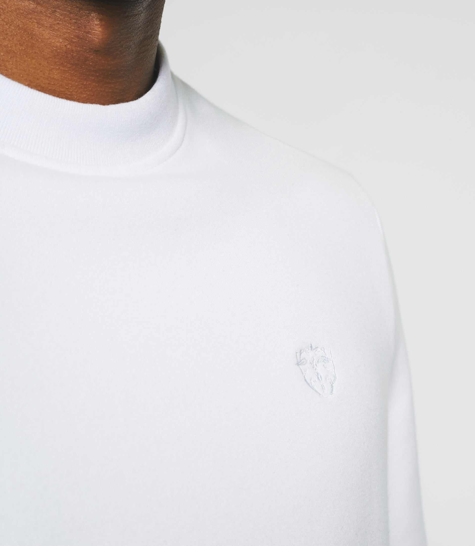 Round neck sweatshirt white SWBENJI