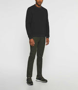 Round neck sweatshirt plain black SWBENJI