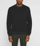 Round neck sweatshirt plain black SWBENJI