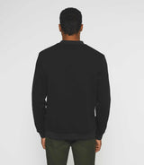 Round neck sweatshirt plain black SWBENJI