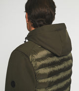 SWBENT khaki zip-up hooded vest