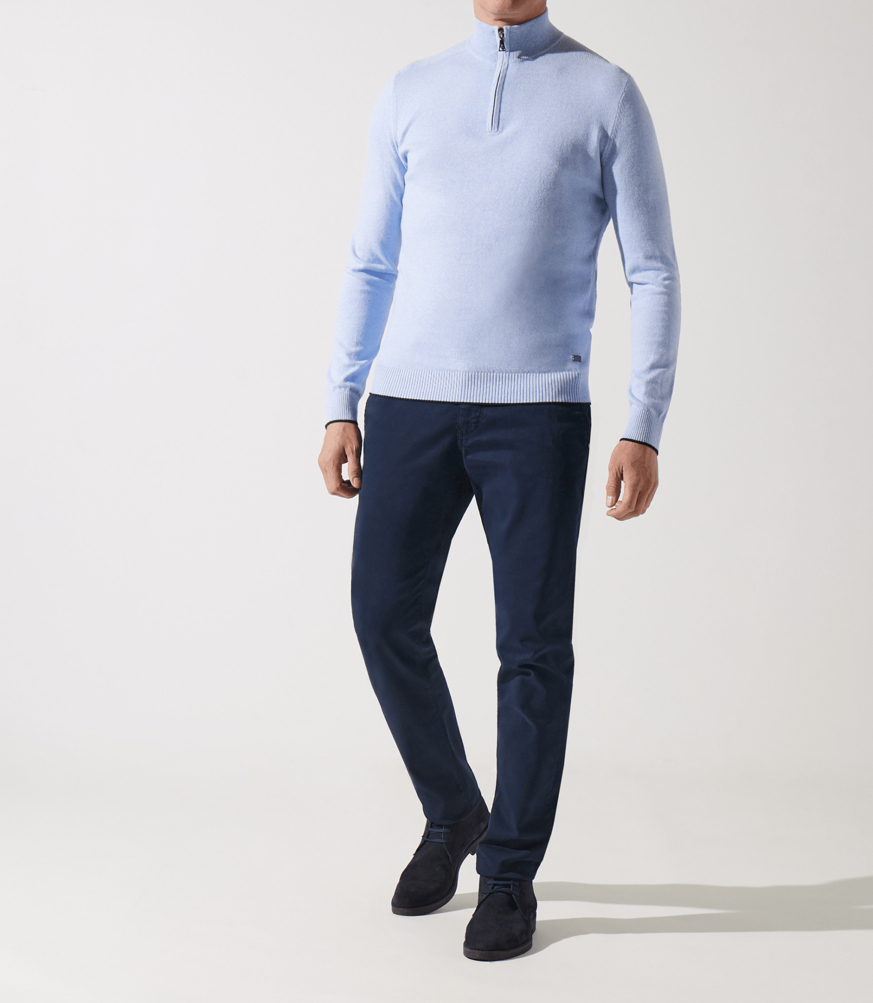 Pull Col Camionneur Homme Bleu Ciel Pull Camionneur Roots