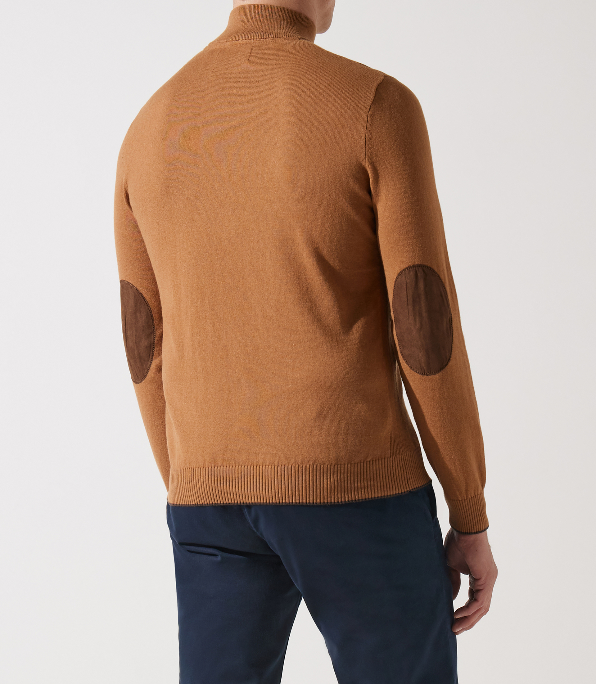 Pull col zippé camionneur camel