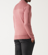 Pull col polo rose vieilli - IZAC