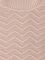 Pull col roule torsade beige - IZAC