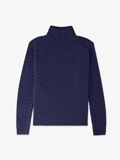 Pull col roule torsade marine - IZAC