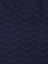 Pull col roule torsade marine - IZAC