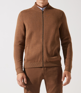 Gilet zippé col teddy camel - IZAC